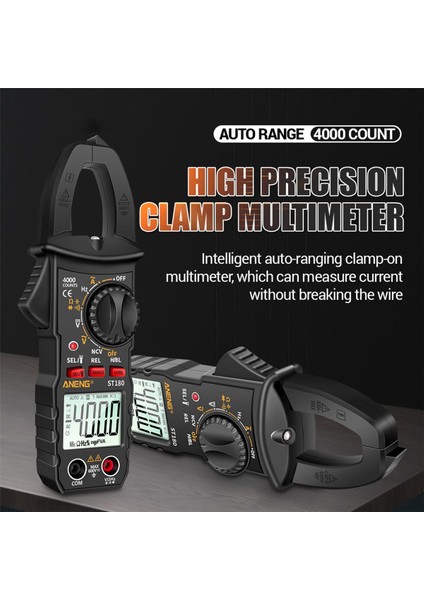 ST180 Dijital Pens Metre Multimetre 4000 Sayım Uto Ac/dc Akım Ampermetre Gerilim Test Cihazı Araba Amp Hz Ncv Ohm Gerilim Ölçer (Yurt Dışından)