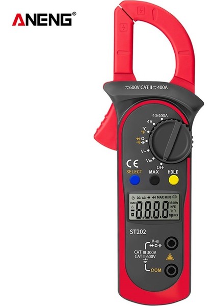 Aneng ST202 Dijital Kelepçe Multimetre Direnç Ohm Transistör Test Cihazları Ac/dc Akım Voltmetre Pens Metre (Yurt Dışından)