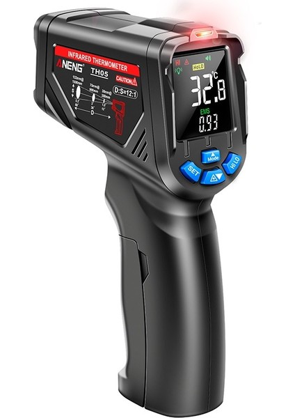 Aneng TH05 El Tipi Sıcaklık Tabancası Temassız Dijital Kızılötesi Termometre Ir Lazer Termometre -20°C~650°C / -4℉~1202℉ Yüksek Hassasiyetli Endüstriyel Pirometre (Yurt Dışından)