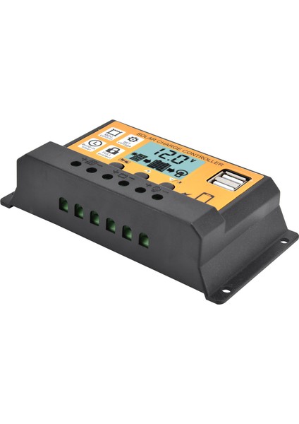 10A/20A/30A Solar Şarj Kontrol Cihazı 2 USB 3 Kademeli Pwm 12V/24V (Yurt Dışından)