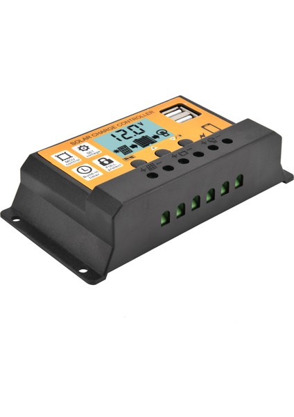 10A/20A/30A Solar Şarj Kontrol Cihazı 2 USB 3 Kademeli Pwm 12V/24V (Yurt Dışından)
