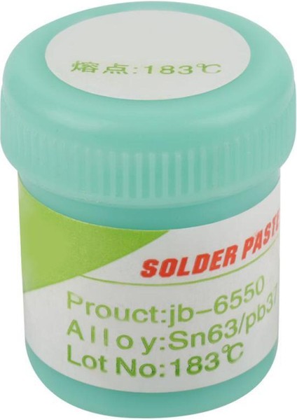 Adet Lehimleme Kalay Macunu JB-6550 Lehim Pastası Krem Lehimleme Kalay Akı SN63/PB37 25-45UM Erime Noktası 183 Derece (Yurt Dışından)