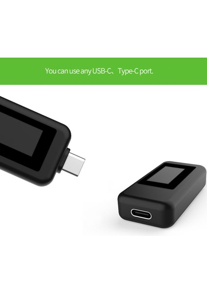 Tip-C Çok Işlevli Çift USB Voltmetre Test Cihazı Monitör Akım Gerilim Ölçer - Siyah, Beyaz (Yurt Dışından)