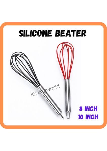 Silikon Yumurta Çırpıcı Manuel Çırpma Karıştırıcı Kek Unu 10 Inç 5 Hat Kalın Paslanmaz Çelik Saplar Pişirme Araçları (Yurt Dışından) modelleri