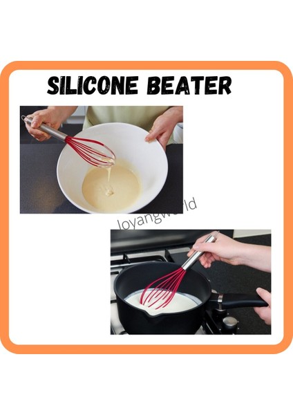 Silikon Yumurta Çırpıcı Manuel Çırpma Karıştırıcı Kek Unu 10 Inç 5 Hat Kalın Paslanmaz Çelik Saplar Pişirme Araçları (Yurt Dışından) fırsatları