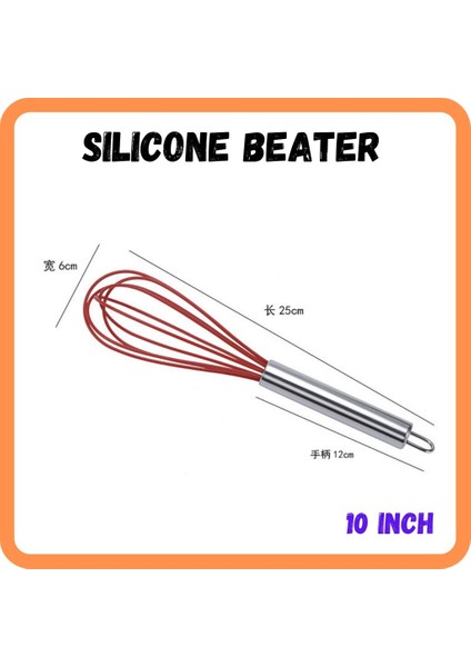 Silikon Yumurta Çırpıcı Manuel Çırpma Karıştırıcı Kek Unu 10 Inç 5 Hat Kalın Paslanmaz Çelik Saplar Pişirme Araçları (Yurt Dışından) indirimleri
