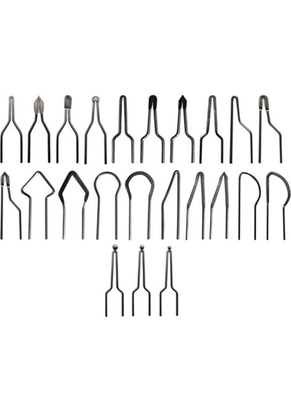 23 Adet Metal Yüksek Empedans Aksesuarları Ahşap Yanan Taşınabilir Isıtma Teli Yedek Oyma Mini Pirografik Uç Kiti (Yurt Dışından)
