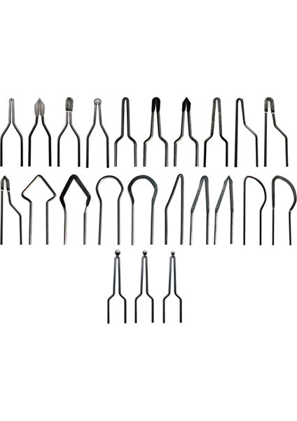 23 Adet Metal Yüksek Empedans Aksesuarları Ahşap Yanan Taşınabilir Isıtma Teli Yedek Oyma Mini Pirografik Uç Kiti (Yurt Dışından)