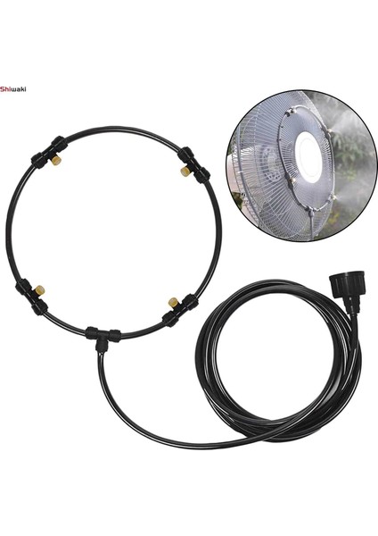 Serin Veranda Esintisi Su Mister Sprey 18 Inç Için Dış Mekan Sisleme Fanı Kiti (Yurt Dışından)