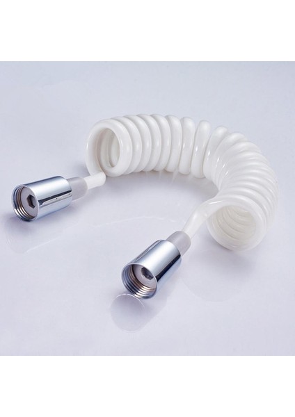 Bakır Kapaklı Duş Köpüğü Bide Yaylı Hortum Esnek Duş Hortumu Duş Başlığı - Beyaz (Yurt Dışından)