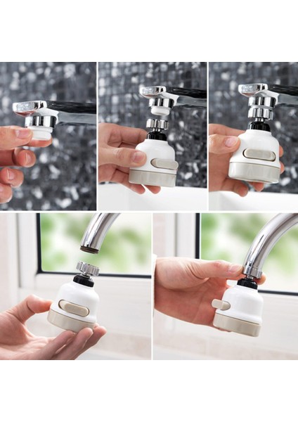 Musluk Güçlendirici Duş Başlığı 360 Derece Döndürme Mutfak Duş Musluk Musluk Başlığı-Bej (Yurt Dışından) indirimleri