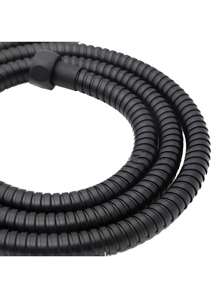 Siyah Duş Hortumu 150CM Paslanmaz Çelik Duş Borusu Esnek Altın Banyo Hortumu Sıhhi Tesisat Parlak (Yurt Dışından) indirimleri