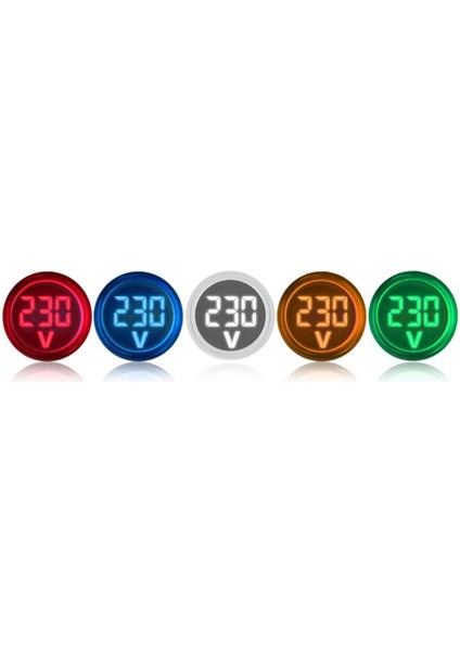 22MM LED Dijital Ekran Ölçer Volt Gerilim Ölçer Göstergesi Sinyal Lambası Voltmetre Işıkları Test Cihazı Combo Ölçüm Aralığı 60-500 V Ac (Yurt Dışından) modelleri