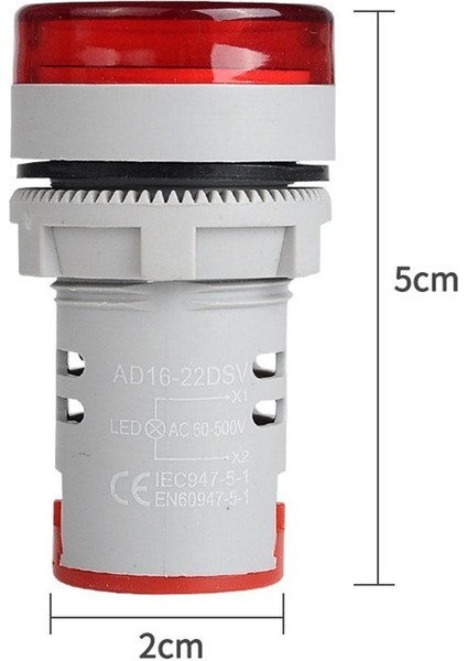 22MM LED Dijital Ekran Ölçer Volt Gerilim Ölçer Göstergesi Sinyal Lambası Voltmetre Işıkları Test Cihazı Combo Ölçüm Aralığı 60-500 V Ac (Yurt Dışından) indirimleri