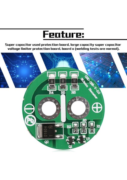 Süper Farad Kapasitör 2.5V Koruma Kartı Limit Plakası (Yurt Dışından)