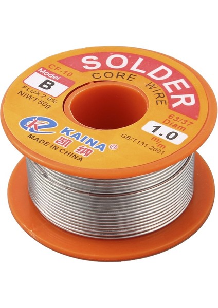 1mm Rosin Çekirdek Lehim 63/37 Kalay Kurşun Hattı Akı Kaynak Demir Tel Makarası - Gümüş Turuncu (Yurt Dışından) fiyatları