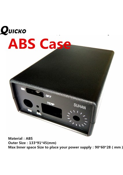 Quıcko Abs Plastik Kabuk/alüminyum Alaşımlı Kasa Için T12 Dijital Havya Dıy KITLERI/T12 LED Versiyonu Dış Kutu Kapağı (Yurt Dışından) fırsatları