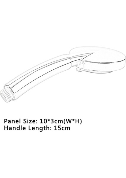 Evrensel Dayanıklı Gümüş El Su Tasarruflu Basınçlı Yağmur Duş Başlığı - Gümüş (Yurt Dışından) fırsatları