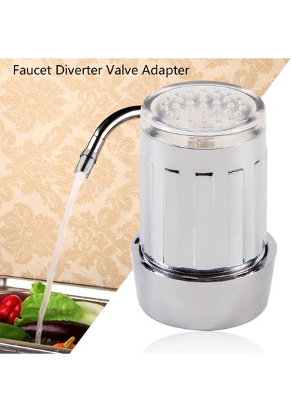 Renk LED Işık Su Glow Musluk Musluk ve Musluk Yön Değiştirme Vanası Adaptörü (Yurt Dışından) modelleri