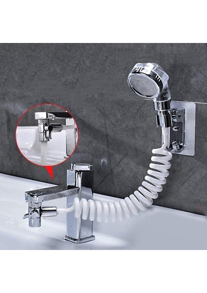 Banyo Mini Şampuan Duş Başlığı Seti Musluk Lavabo Duş Başlığı Stil 1 (Yurt Dışından)