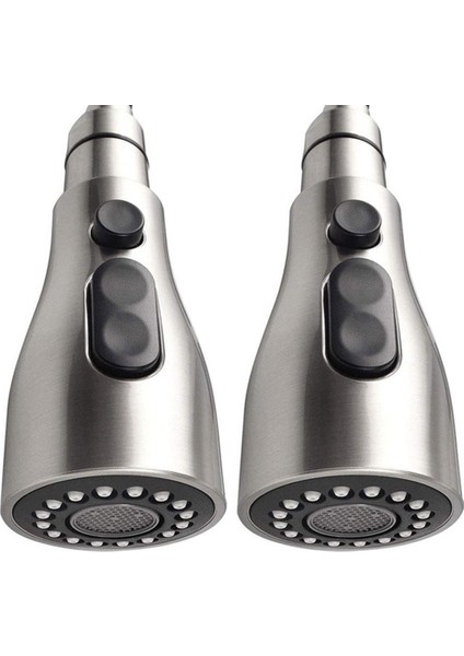 Nozul Hortum Püskürtücüyü Dışarı Çekin-2 x Musluk Başlığı-Fırçalanmış Nikel (Yurt Dışından) fiyatları
