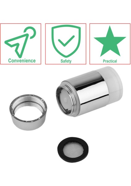 Su Glow Duş 3 Renk Değişen LED Musluk Musluk Işık Sıcaklık Sensörü (Yurt Dışından) modelleri