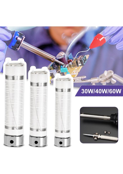 30/40/60W Elektrikli Havya Isıtma Çekirdek Yedek Çekirdek Ayarlanabilir Sıcaklık Harici Isıtma Elemanı Kaynak Lehim Aracı (Yurt Dışından) modelleri