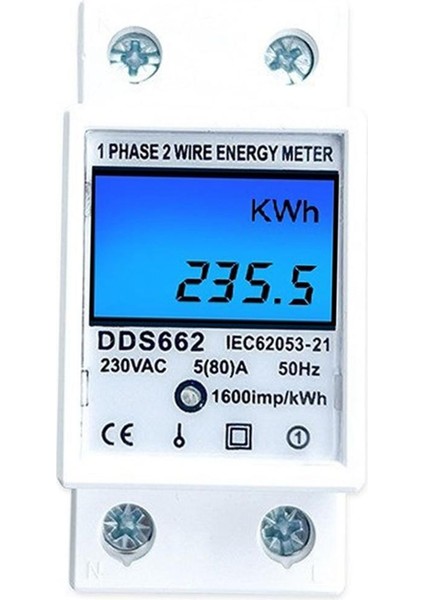 Beyaz Enerji Ölçer Dijital Enerji Ölçer Ac 220 V Kwh Gerilim Akım Güç Tüketimi Ölçer A (Yurt Dışından)