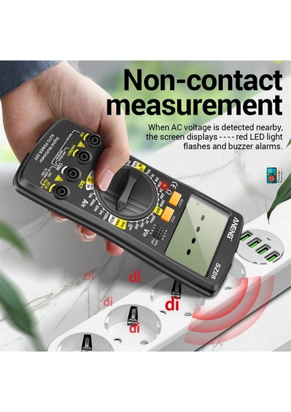 Dijital Multimetre Ultra-Ince Depolama Profesyonel Multimetre Otomatik Voltmetre Ac Dc 220V Direnç El Test Cihazı (Yurt Dışından) indirimleri