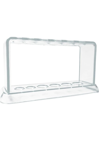 Plastik Şeffaf Test Tüpü Rafı 6 Delik Standı Laboratuvar Test Tüpü Stand Rafı Okul Kaynağı Laboratuvar Ekipmanları 16.7X8X3 cm (Yurt Dışından)