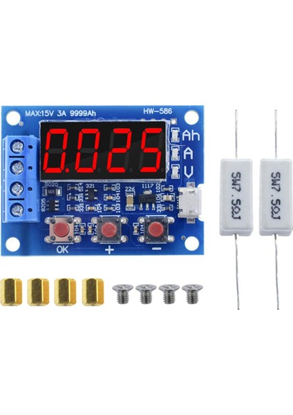 1.2V-12V Pil Kapasitesi Ölçer Deşarj Test Cihazı Analizörü 18650 (Yurt Dışından)