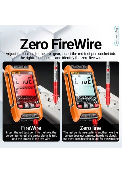 Aneng SZ02 Akıllı Dijital Multimetre 6000 Sayım True Rms Oto Elektrik Kapasite Ölçer Sıcaklık Direnci Transistör Test Cihazları (Yurt Dışından) fiyatları