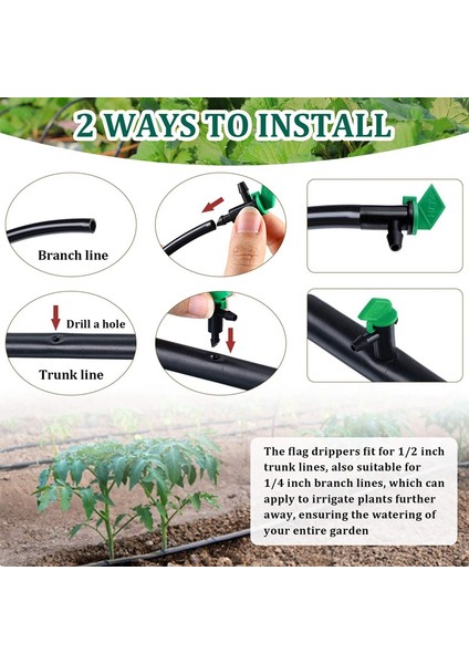 Namuny 60 Adet 4gph Çıkarılabilir Damla Yağmurlama Sulama Damla Verici Bahçe Bayrağı Sulama Damlatıcı, Ağaçlar ve Çalılar Için (Yurt Dışından) fiyatları