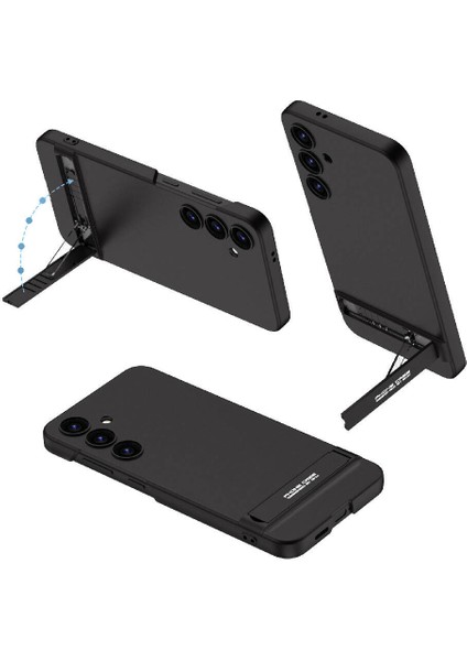 Samsung Galaxy S24 Plus Kılıf Kamera Korumalı Mat Görünümlü Ultra Ince Yapılı Standlı Kapak (Z-S-Ays)