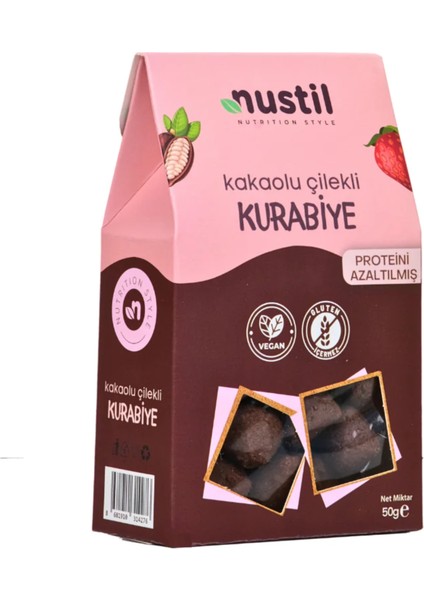 Proteini Azaltılmış Glutensiz Kakaolu Çilekli Kurabiye 50 gr