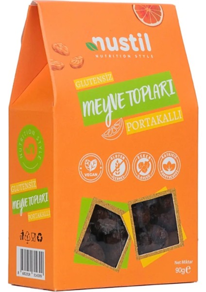 Glutensiz Portakallı Meyve Topları 90 gr