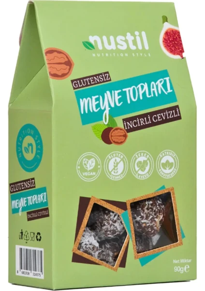 Nustil Nutrition Style Glutensiz Incirli Cevizli Meyve Topları 90 gr