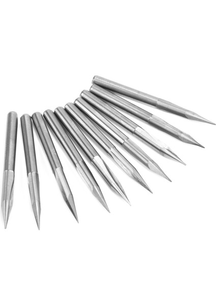 Hao Kan 10 Adet V Şekilli Oyma Kesici 3.175 Saplı 2 Flüt Çimentolu Karbür Gravür Ucu (Yurt Dışından) fiyatları