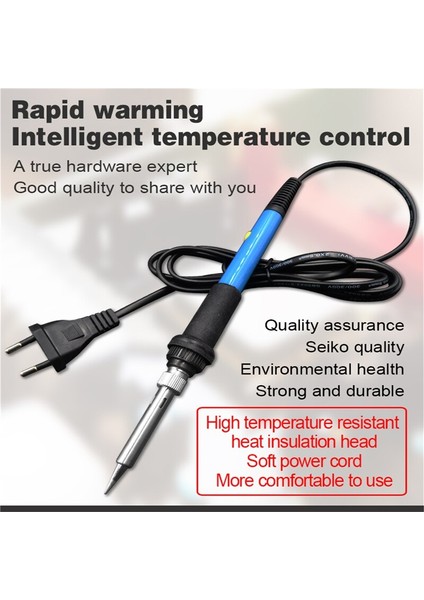60W 220V Elektrikli Havya Seti Ayarlanabilir Sıcaklık Kalay Lehim Teli Demir Ipuçları Kaynak Tamir Araçları Ab Tak (Yurt Dışından) modelleri