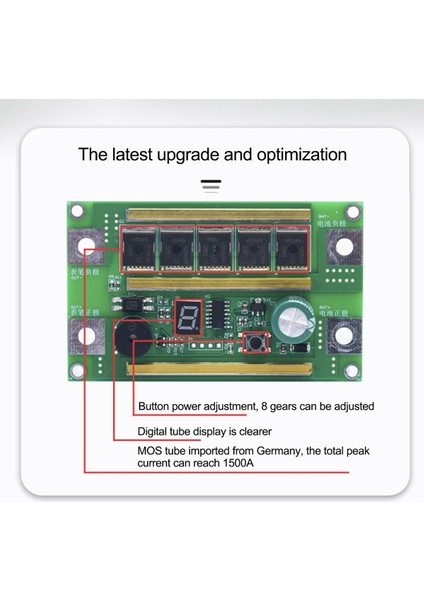 12V Kontrol Kartı-2 x Bağlantı Kablosu 2 x Punta Kaynak Kalemi 1 x W1 Anakart 1 x 5m Nikel Sac 4 Set x Paslanmaz Çelik Vida 2 x Isıyla Daralan Kılıf-Yeşil (Yurt Dışından)