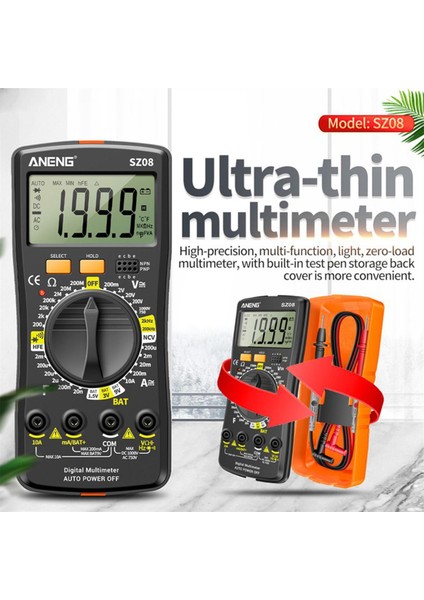 Dijital Multimetre Ac/dc Gerilim Ölçer Ampermetre Ohmmetre Voltmetre Multitester Diyot Direnç Kapasite Ölçer Elektrik Ölçer Ampermetre Aracı (Yurt Dışından)