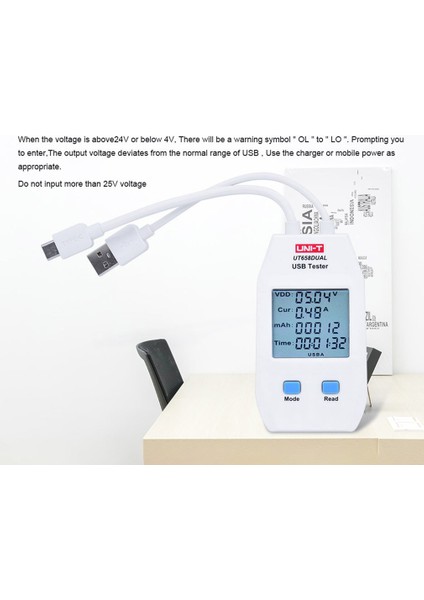Unı-T UT658DUAL Veri Depolamalı USB Test Cihazı Gerilim ve Akım Monitörleri (Yurt Dışından) modelleri