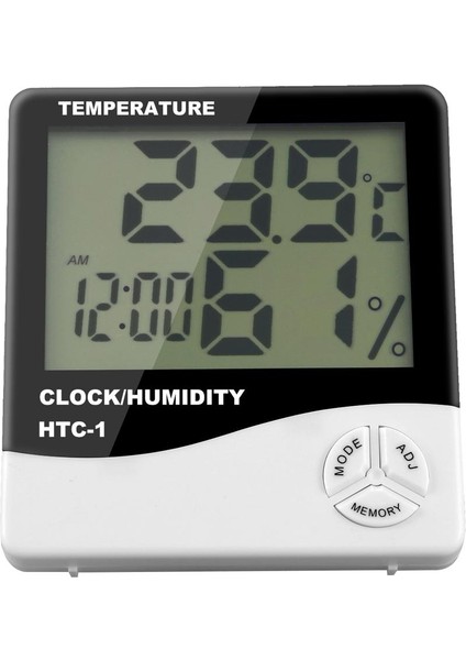 Elektronik Sıcaklık Higrometresi-1 * Termometre 1 * Ingilizce Kullanım Kılavuzu-Siyah&beyaz (Yurt Dışından)
