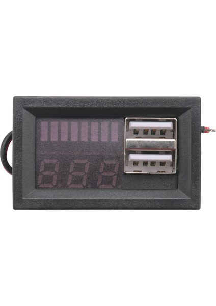 Kırmızı LED Dijital Ekran Voltmetre Mini Gerilim Ölçer Volt Test Cihazı Paneli Dc 12V Arabalar Motosikletler Araçlar Için USB 5V2A Çıkışı (Yurt Dışından)