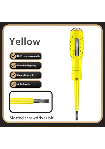 Gerilim Test Cihazı Kalem Düz Tornavida Çapraz Tornavida Test Kalemi 200-500 V Temassız Endüktif Test Kalemi Elektrikçi (Yurt Dışından)