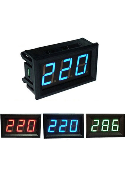Ayak Koltuk 70-500V 0.56 Ac LED Dijital Voltmetre Gerilim Ölçer Volt Enstrüman Aracı 2 Tel Ekran 110V 220V Dıy Kırmızı Yeşil Mavi (Yurt Dışından)