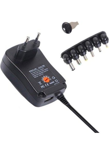 30W Evrensel Adaptör Ac/dc 3V/4,5V/6V/7,5V/9V/12V Ayarlanabilir - Siyah Ab (Yurt Dışından)