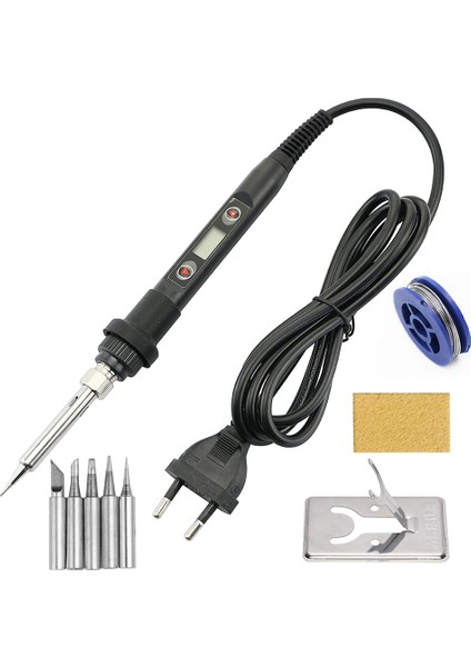 Ayarlanabilir Sıcaklık Havya Kiti 220V 60W/80W LCD Ekran Havya Tamir Demir Istasyonu Kaynak Aracı Aksesuarları (Yurt Dışından) fiyatları