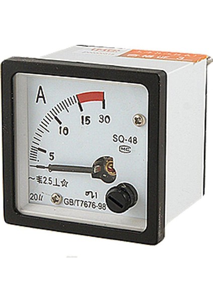 SQ48 Analog Ac Akım Panel Metre Ampermetre 0-15A Ölçer Beyaz + Siyah (Yurt Dışından)