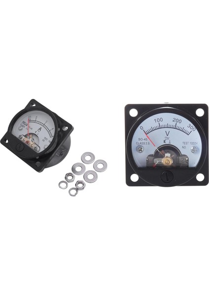Ac 0-300V Yuvarlak Analog Kadran Panel Metre Voltmetre Ölçer Sınıf 2.5 Doğruluk Ac 0-5A Analog Panel Yuvarlak Metre (Yurt Dışından)